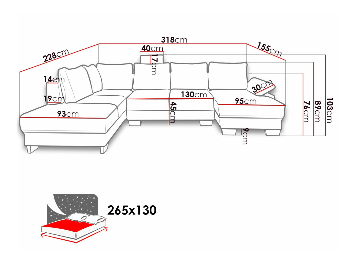 Ugaona sofa Lincoln 184 (Barrel 83)