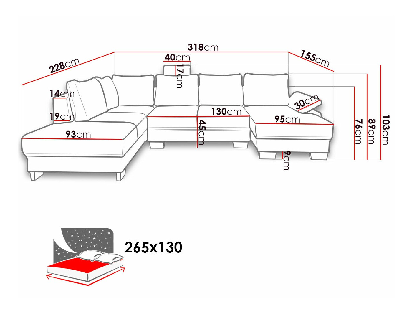 Ugaona sofa Lincoln 184 (Barrel 97)