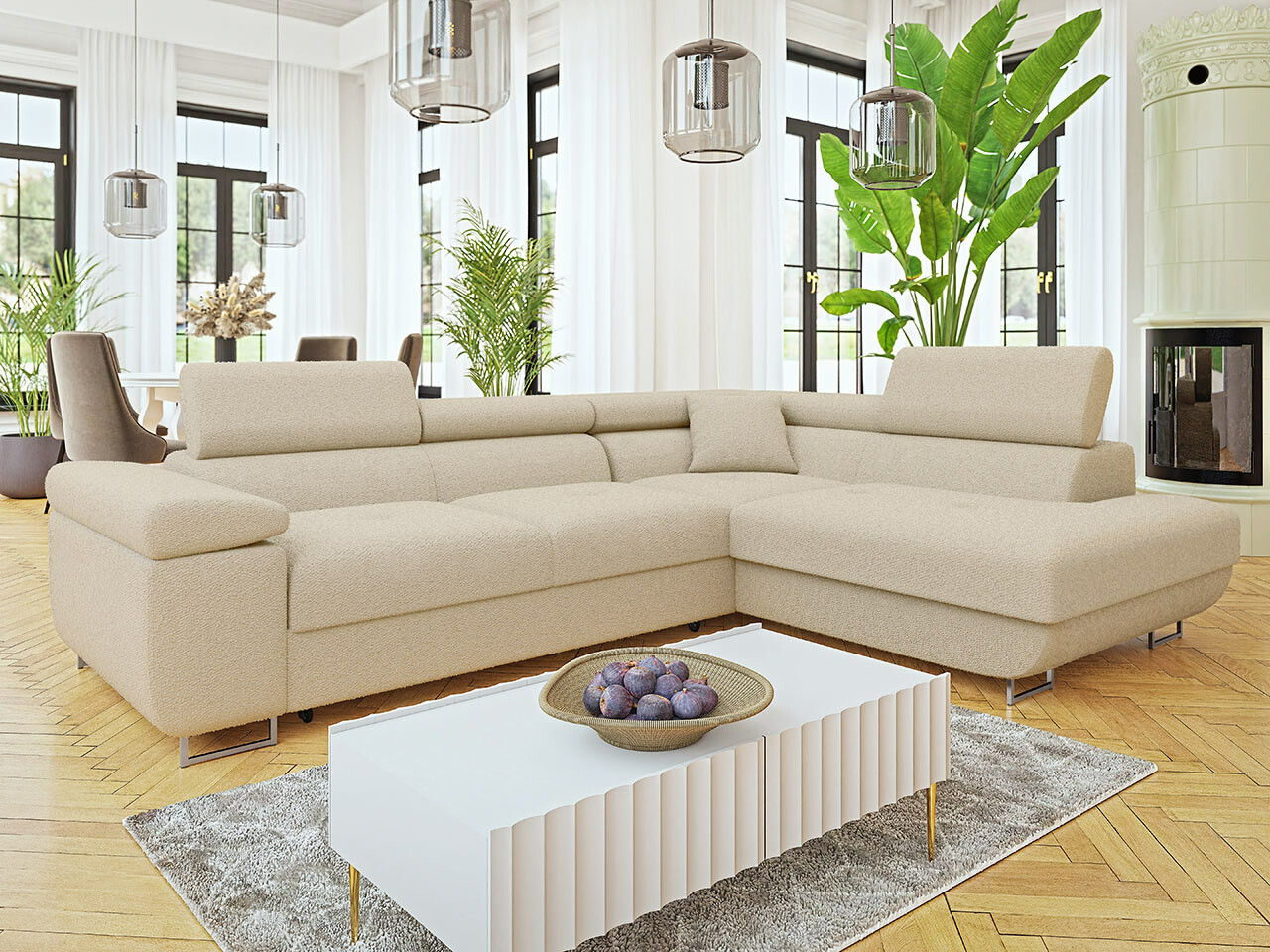 Ugaona sofa Comfivo Eliferu 101 (Bukle Baloo 2074)
