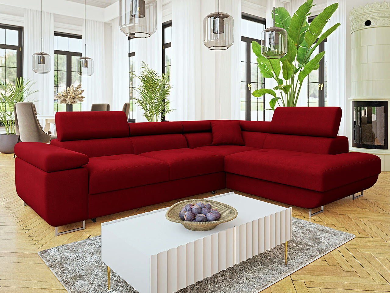 Ugaona sofa Comfivo Eliferu 101 (Venus Velvet 2926)