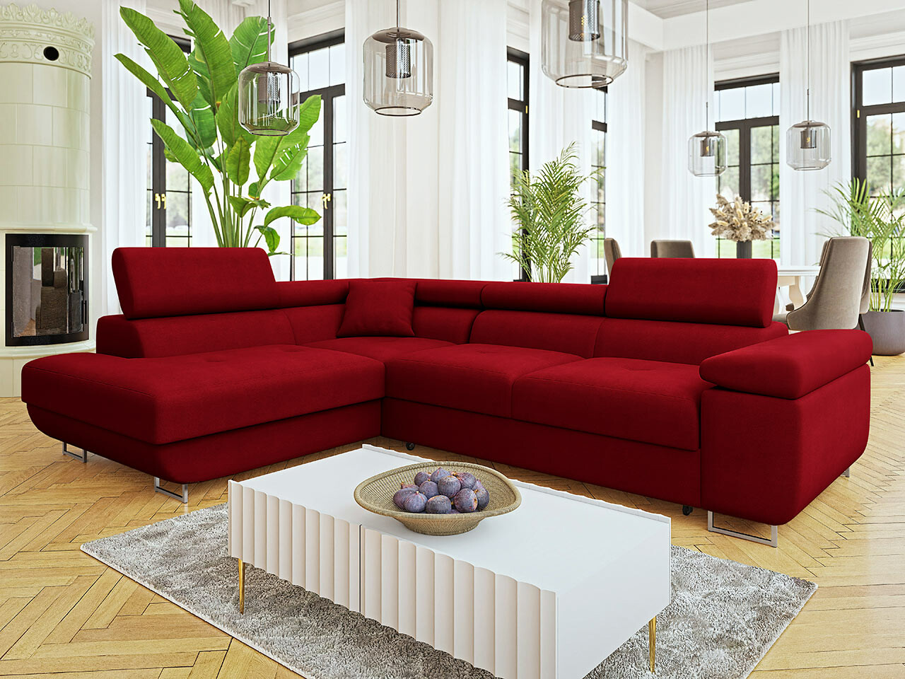 Ugaona sofa Comfivo Eliferu 101 (Venus Velvet 2926)