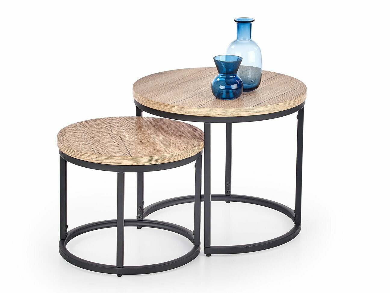 Set stočića za kafu Houston 951 (Hrast San Remo + Crno)