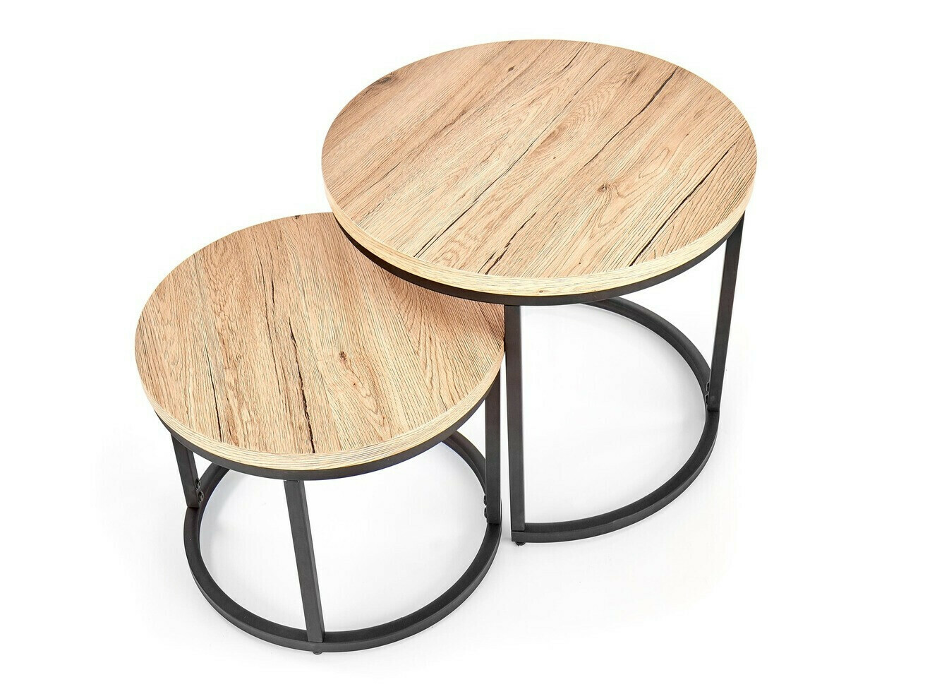 Set stočića za kafu Houston 951 (Hrast San Remo + Crno)