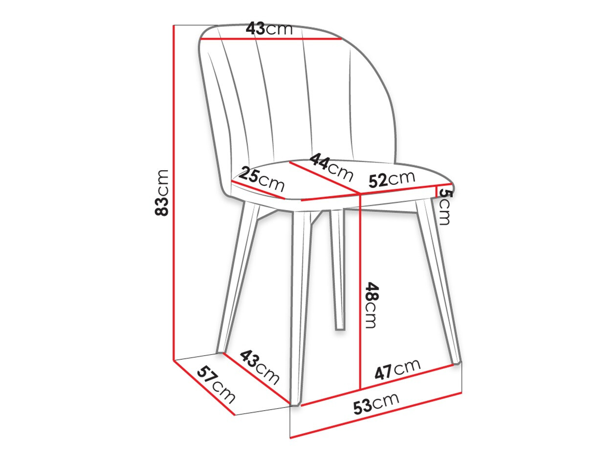 Stolica Racine 104 (Braon + Magic Velvet 2216)