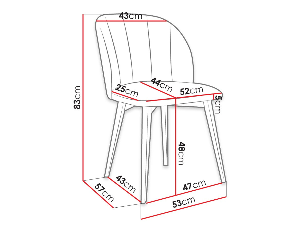 Stolica Racine 104 (Braon + Magic Velvet 2217)
