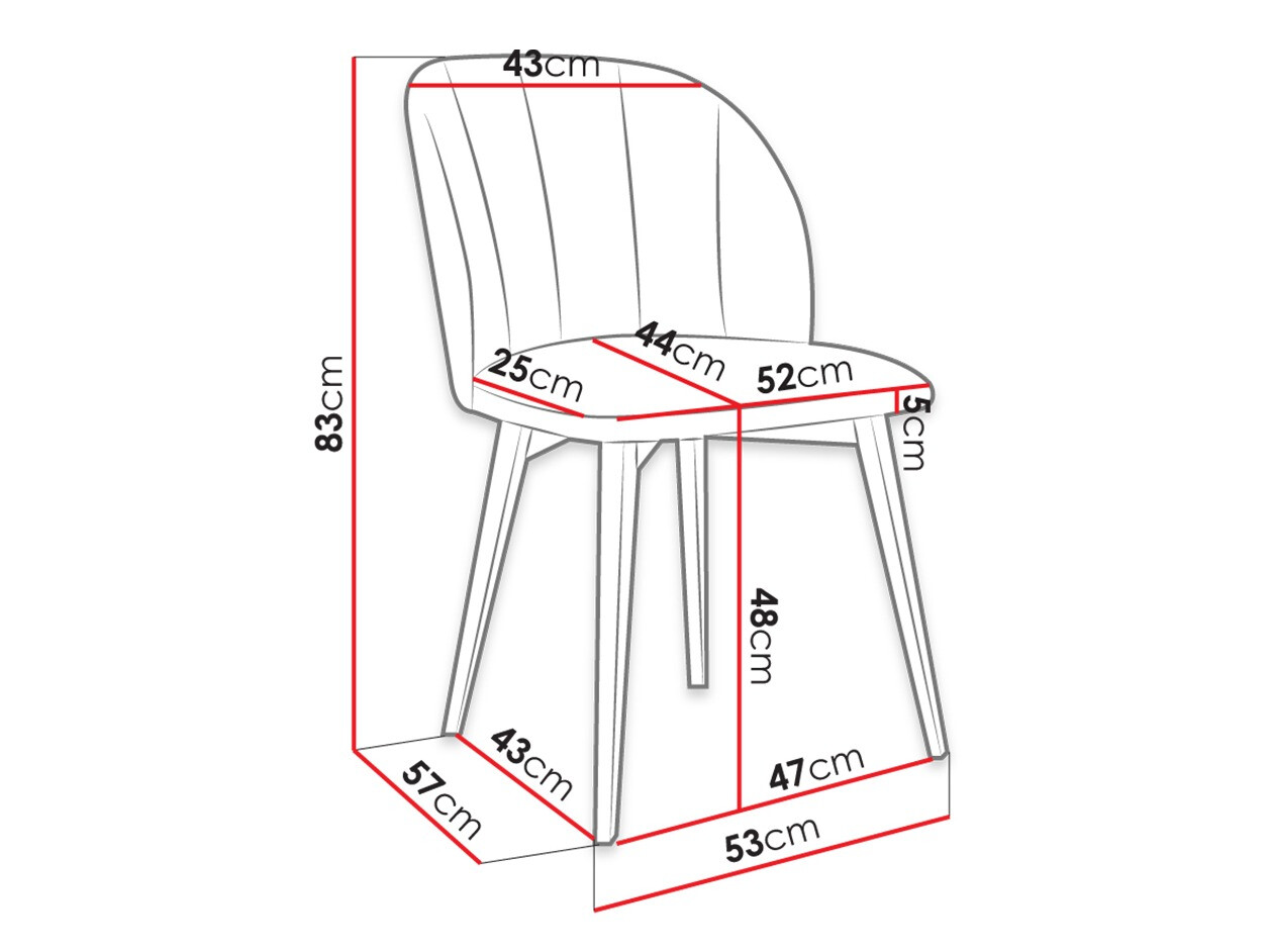 Stolica Racine 104 (Crno + Magic Velvet 2216)