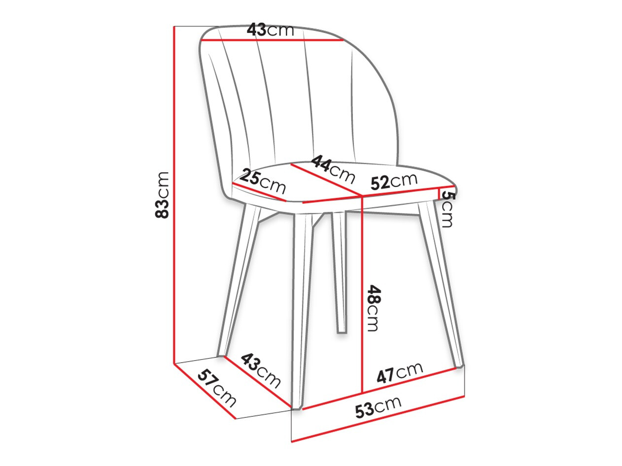 Stolica Racine 104 (Crno + Magic Velvet 2250)