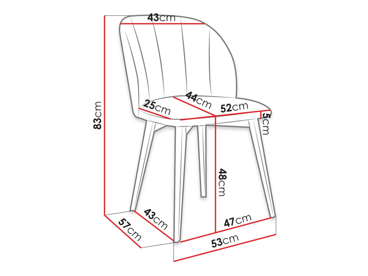 Stolica Racine 104 (Crno + Magic Velvet 2258)