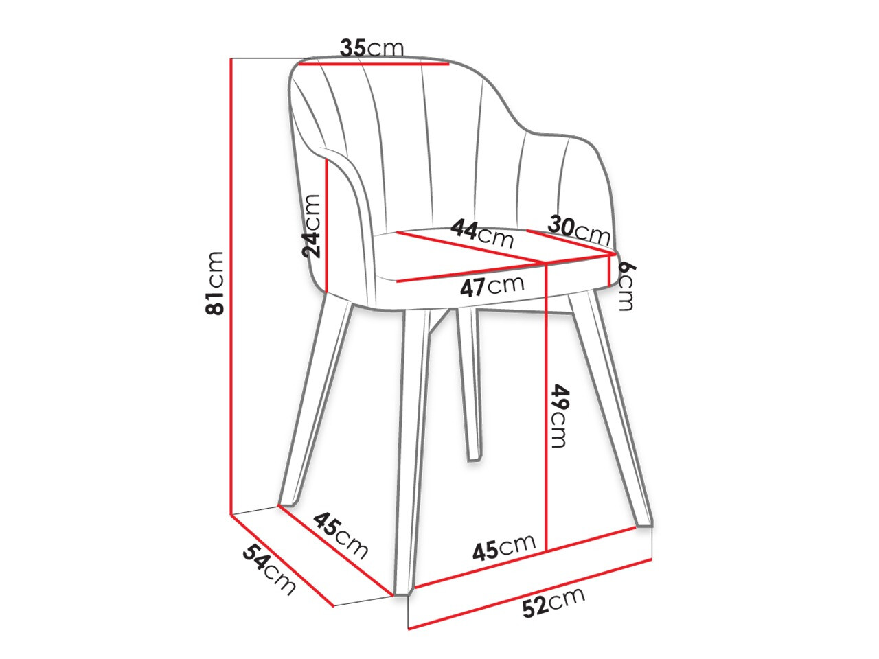 Stolica Racine 105 (Crno + Baloo 2073)