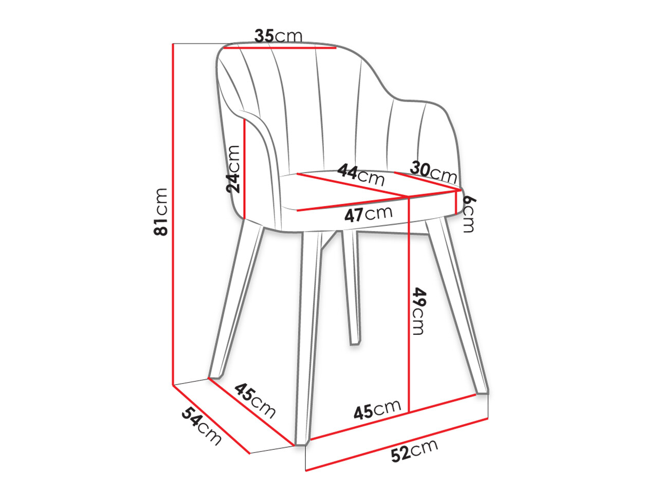 Stolica Racine 105 (Crno + Magic Velvet 2217)