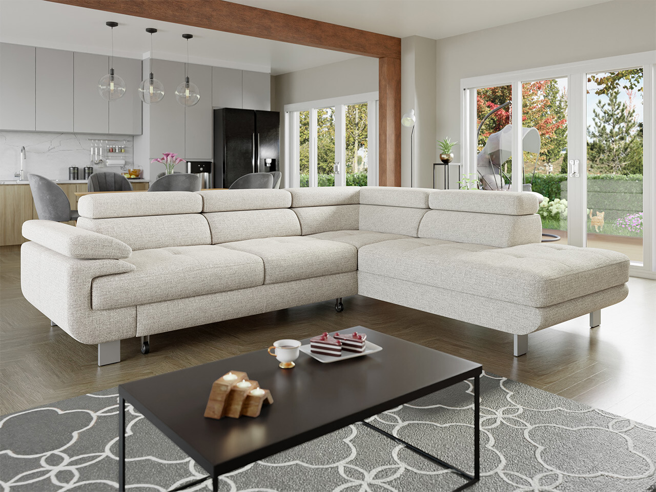 Ugaona sofa Lincoln 188 (Barrel 03)