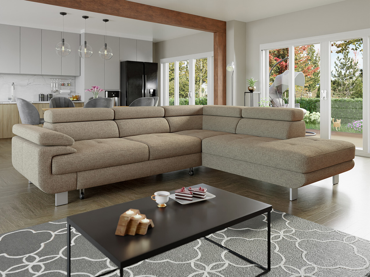 Ugaona sofa Lincoln 188 (Barrel 19)