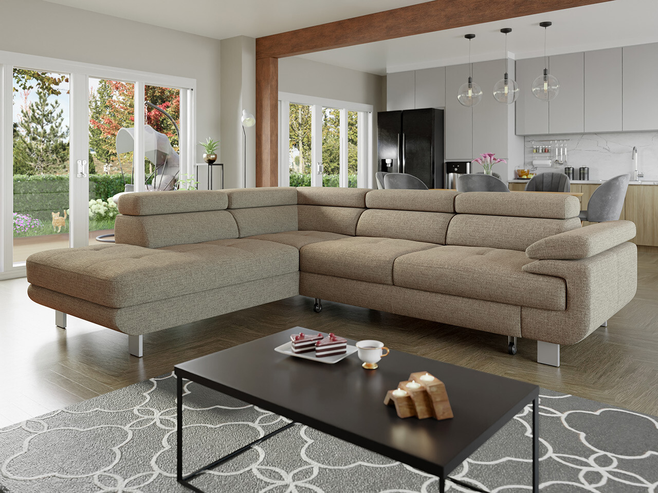 Ugaona sofa Lincoln 188 (Barrel 19)