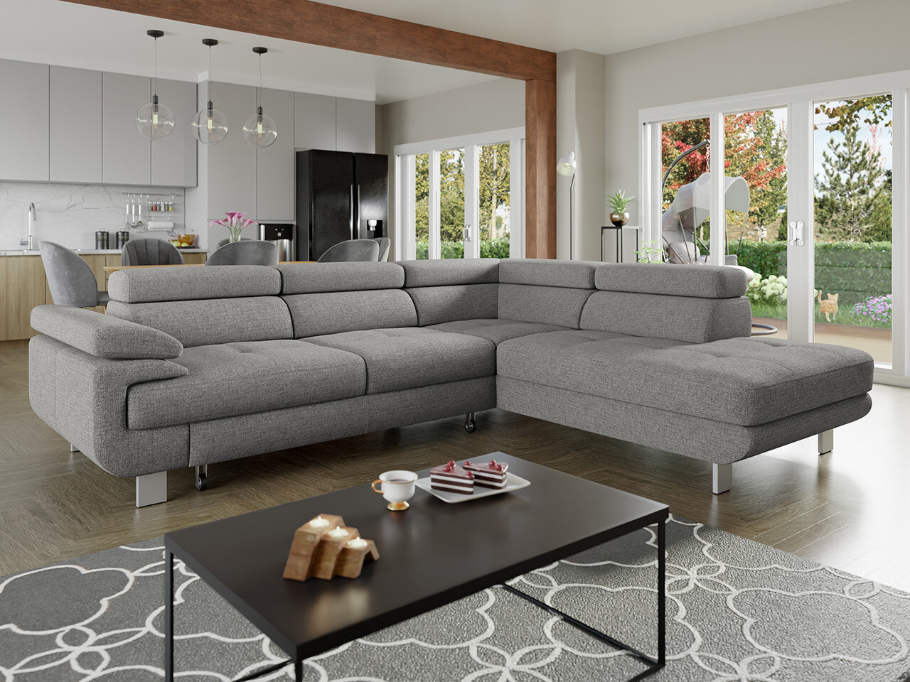 Ugaona sofa Lincoln 188 (Barrel 83)