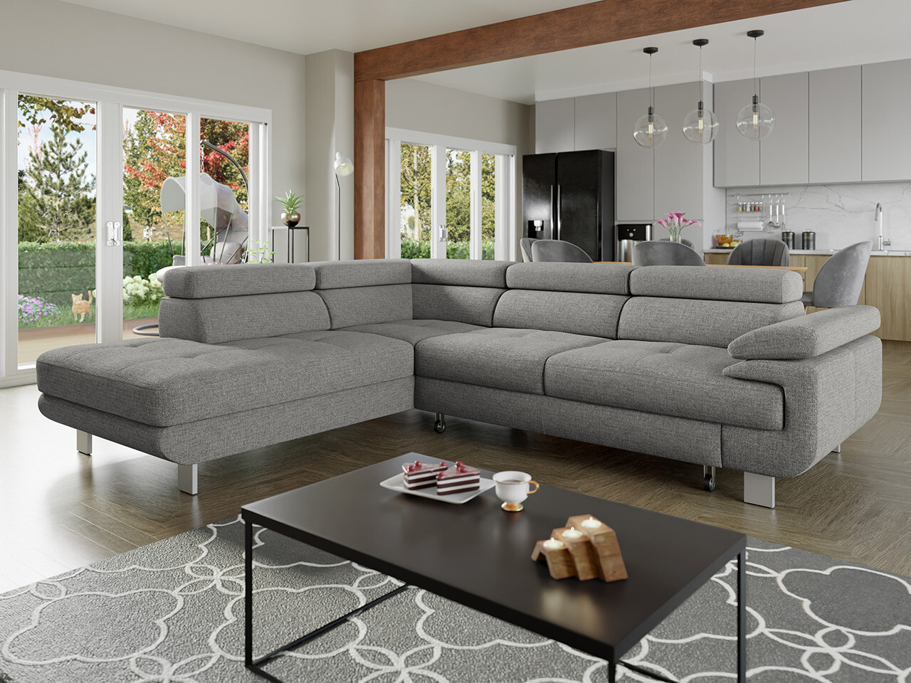 Ugaona sofa Lincoln 188 (Barrel 83)