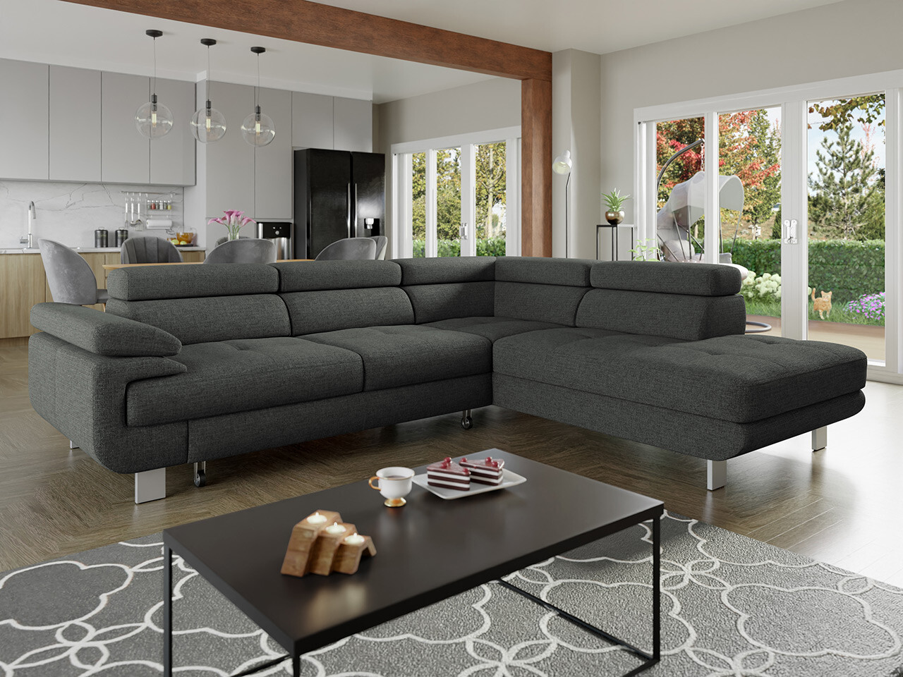 Ugaona sofa Lincoln 188 (Barrel 97)