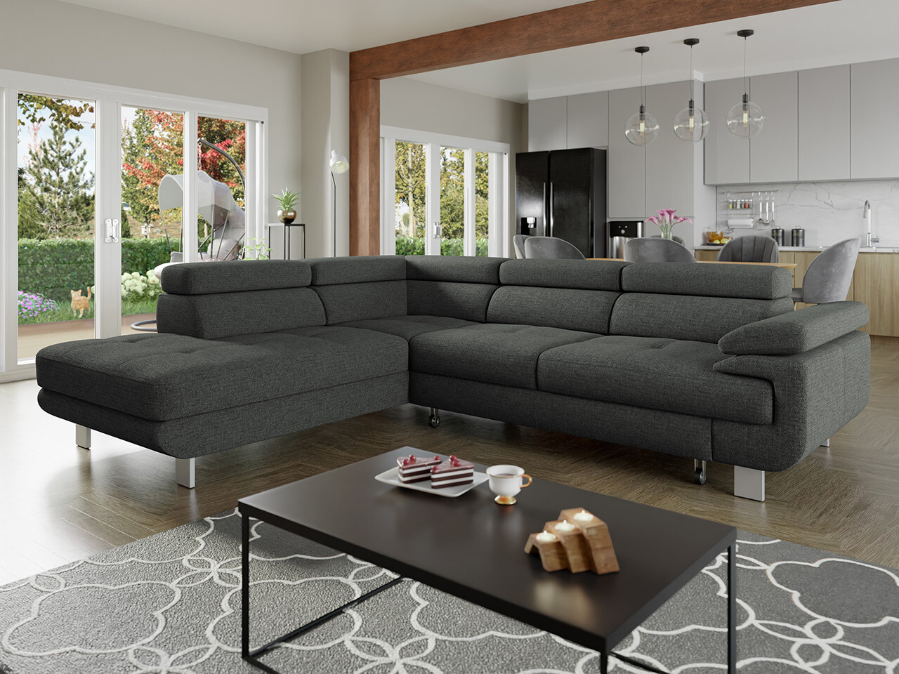 Ugaona sofa Lincoln 188 (Barrel 97)