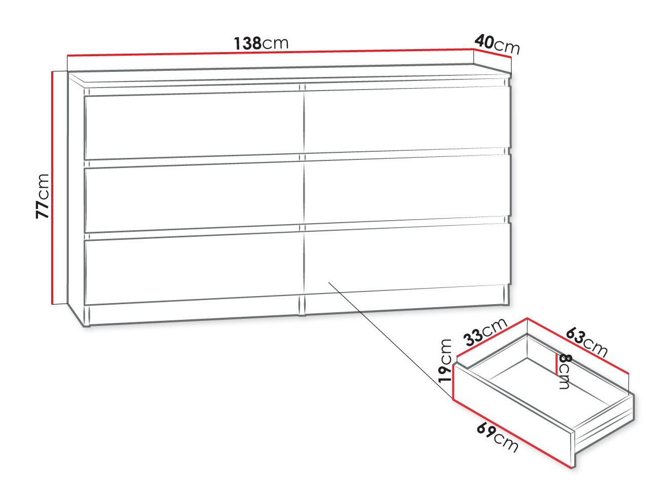 Komoda Comfivo 161 (Belo)