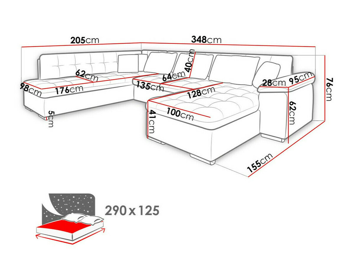 Ugaona sofa Comfivo 180 (Bukle Baloo 2073)