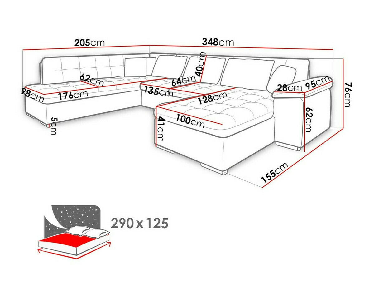 Ugaona sofa Comfivo 180 (Magic Velvet 2225-151 + Venus Velvet 2941)
