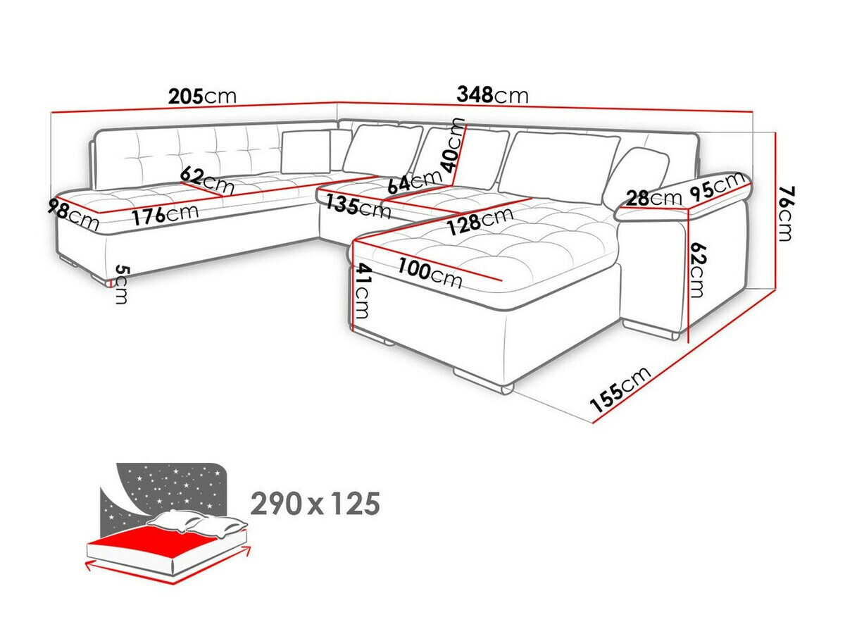 Ugaona sofa Comfivo 180 (Magic Velvet 2225-151 + Venus Velvet 2941)