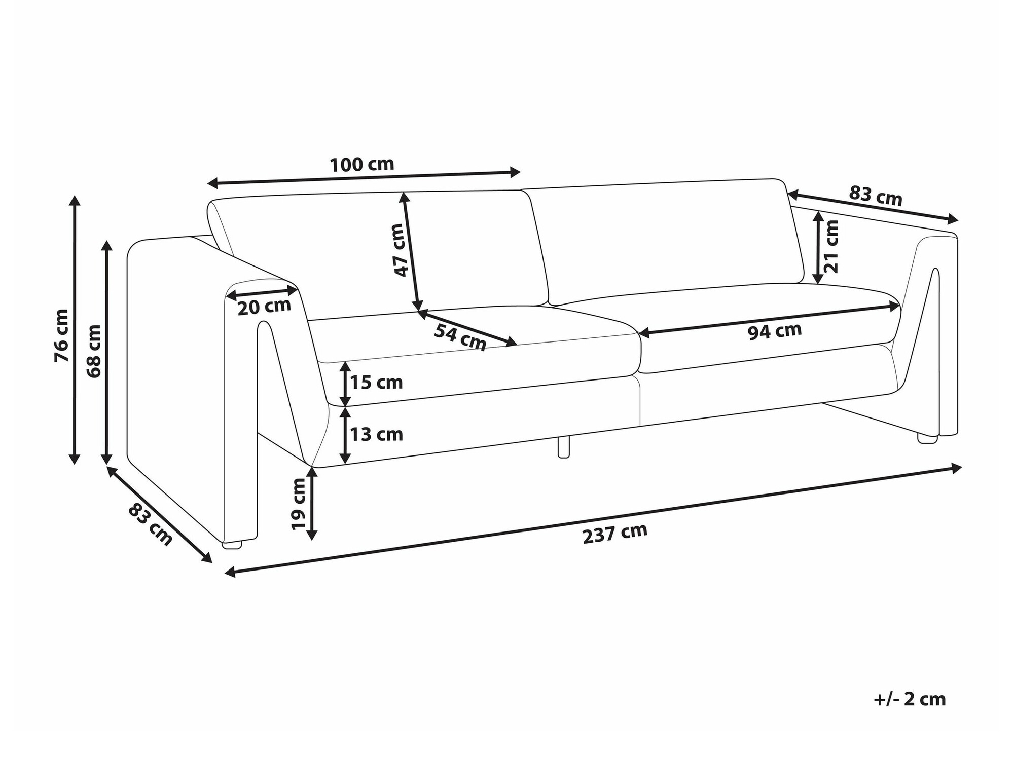 Sofa Berwyn 1726 (Bež)