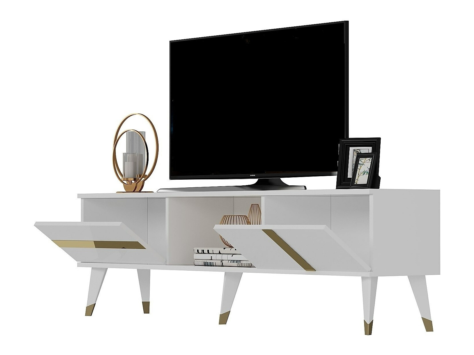 TV komoda Kailua 1871 (Belo + Zlatna)
