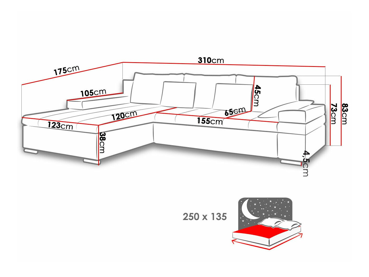 Ugaona sofa Comfivo 169 (Magni 206.02)