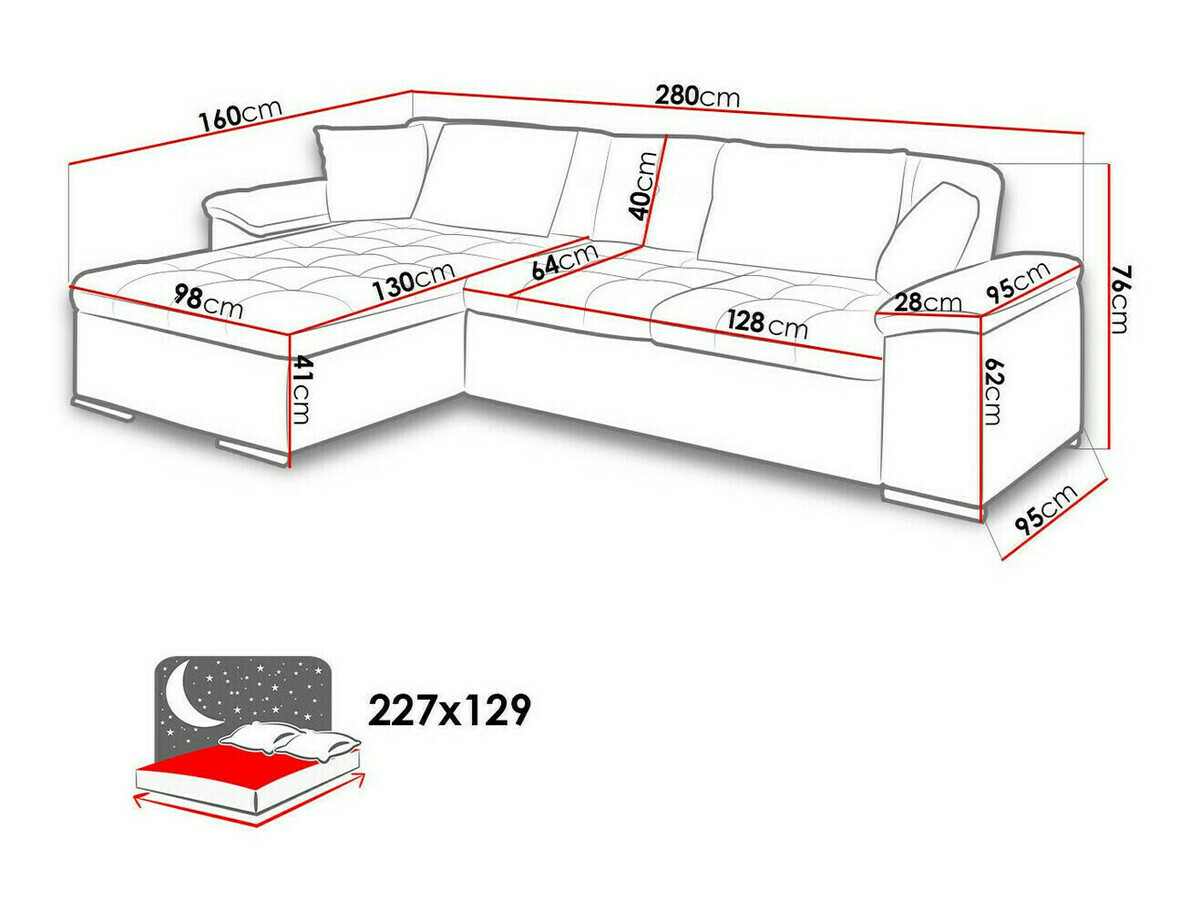Ugaona sofa Comfivo 181 (Venus Velvet 2911 + Prestige 2771)