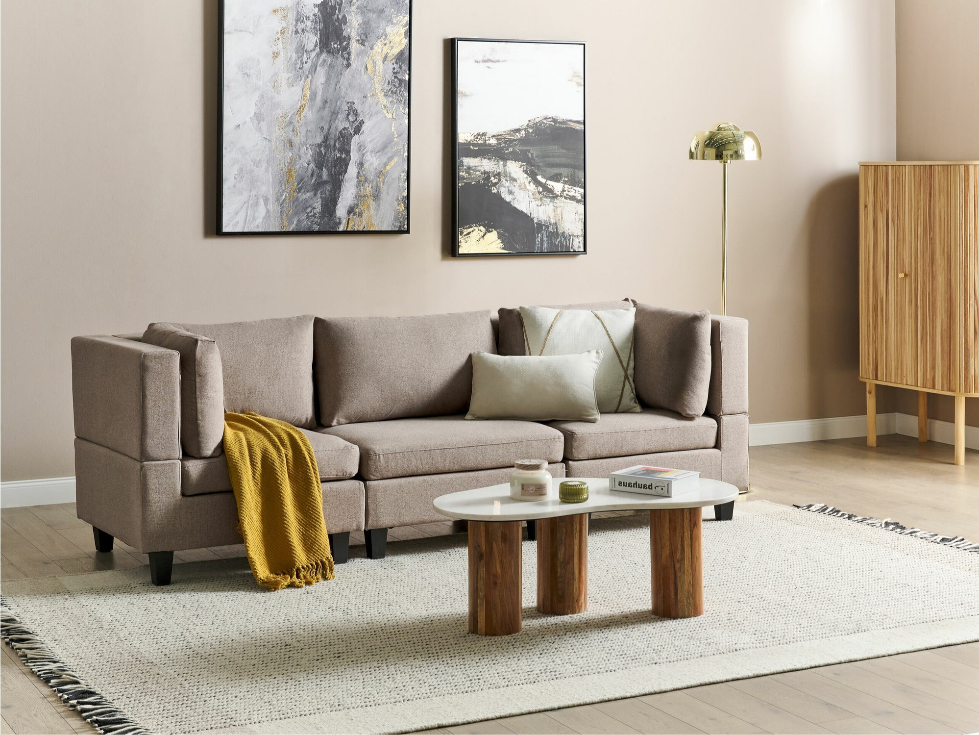 Modularna sofa Elbmeli 100 (Smeđa)