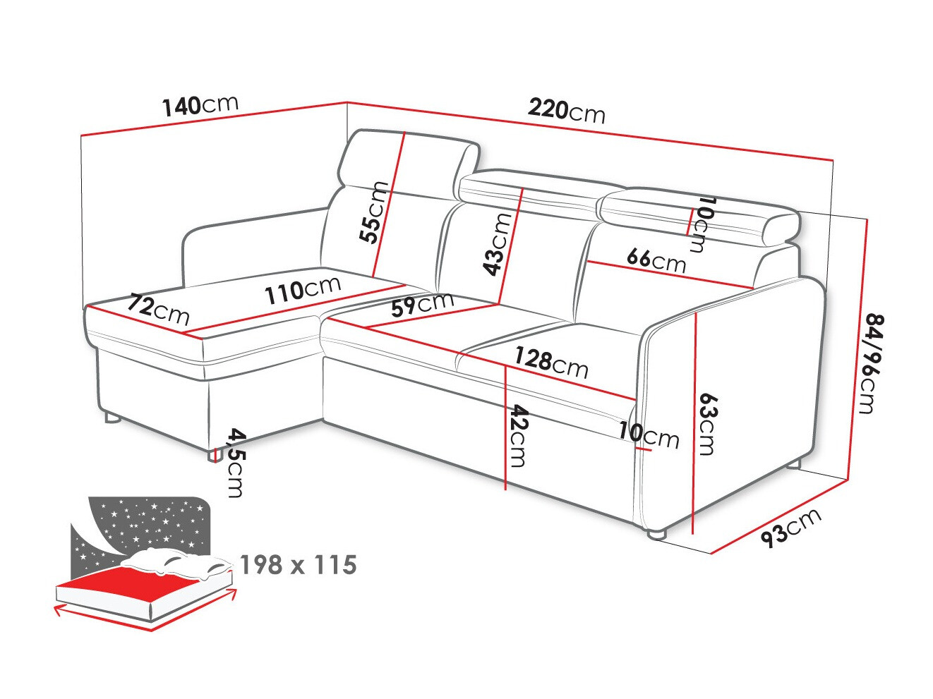 Ugaona sofa Temple 127 (Enjoy New 12)