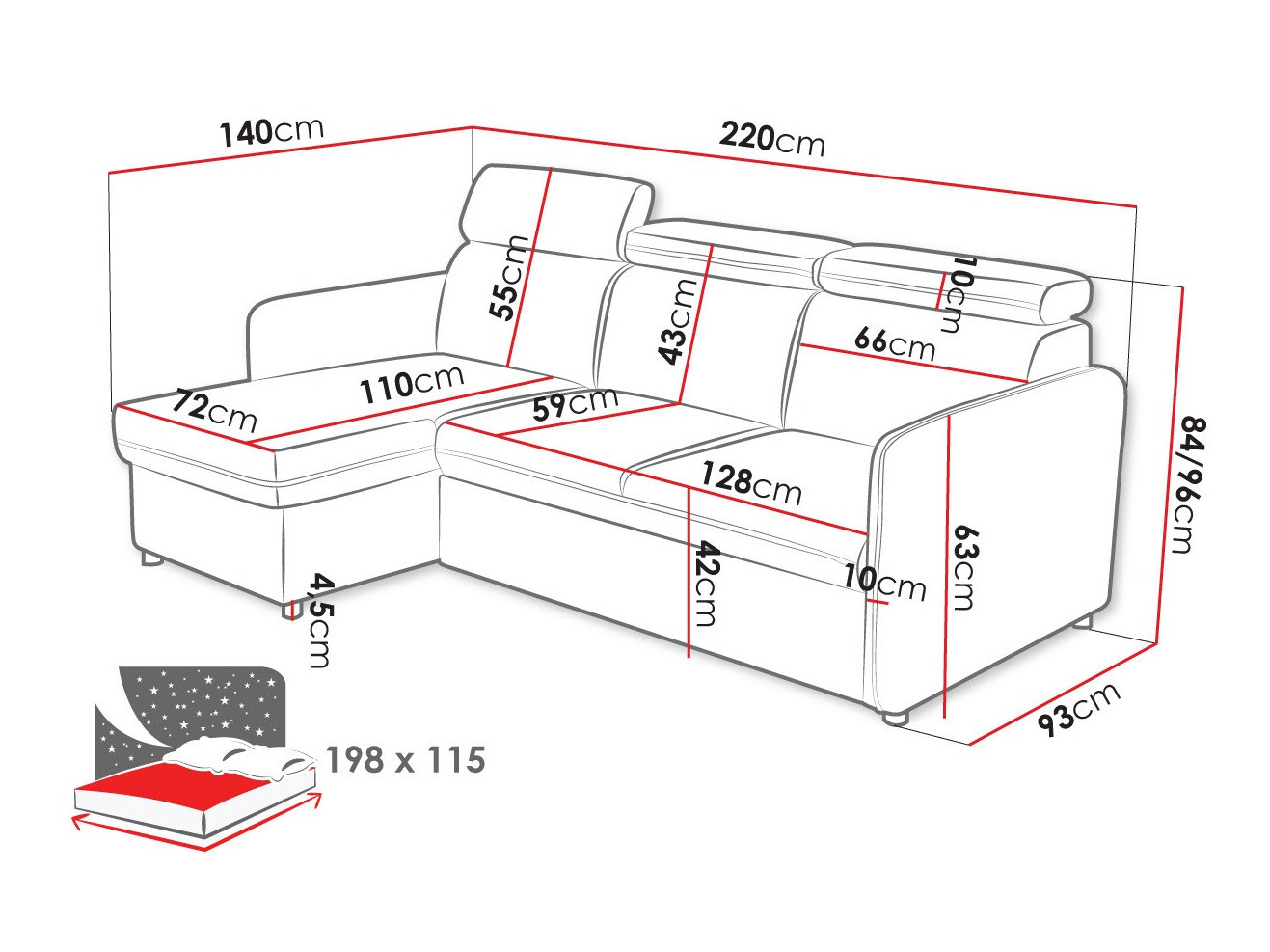 Ugaona sofa Temple 127 (Enjoy New 24)