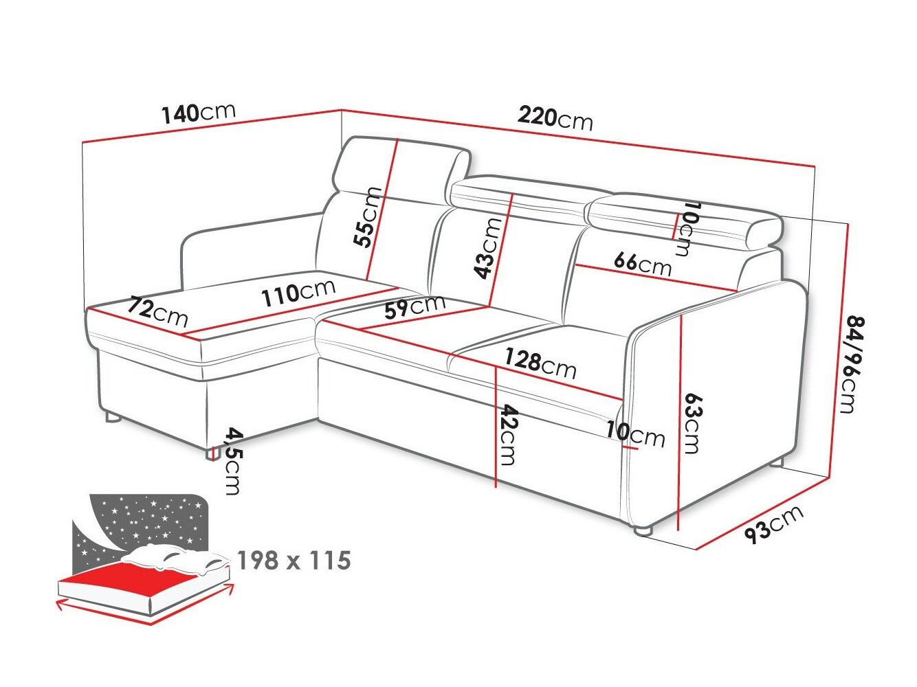 Ugaona sofa Temple 127 (Enjoy New 3)