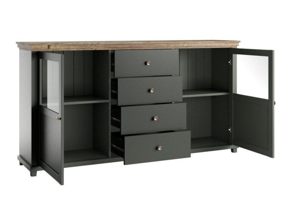 Komoda Tolnue 103 (Tamno zelena + Храст лефкас)