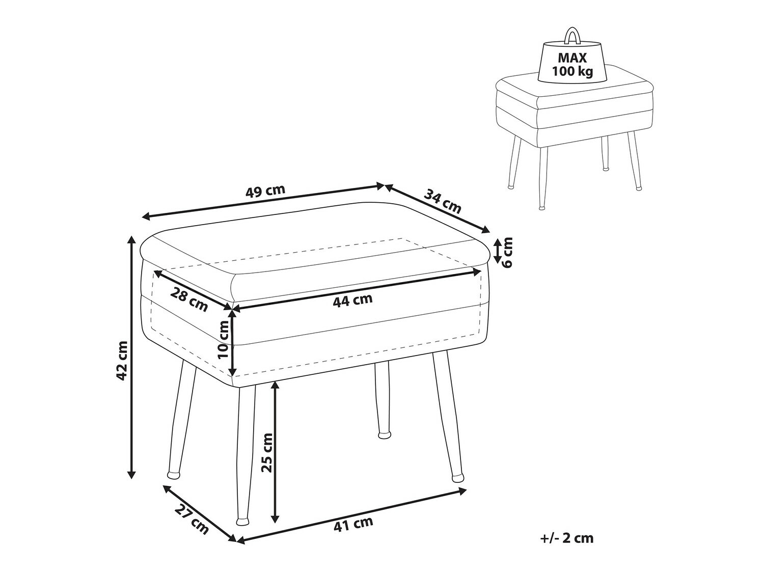 Tabure Berwyn 864 (Sivo)