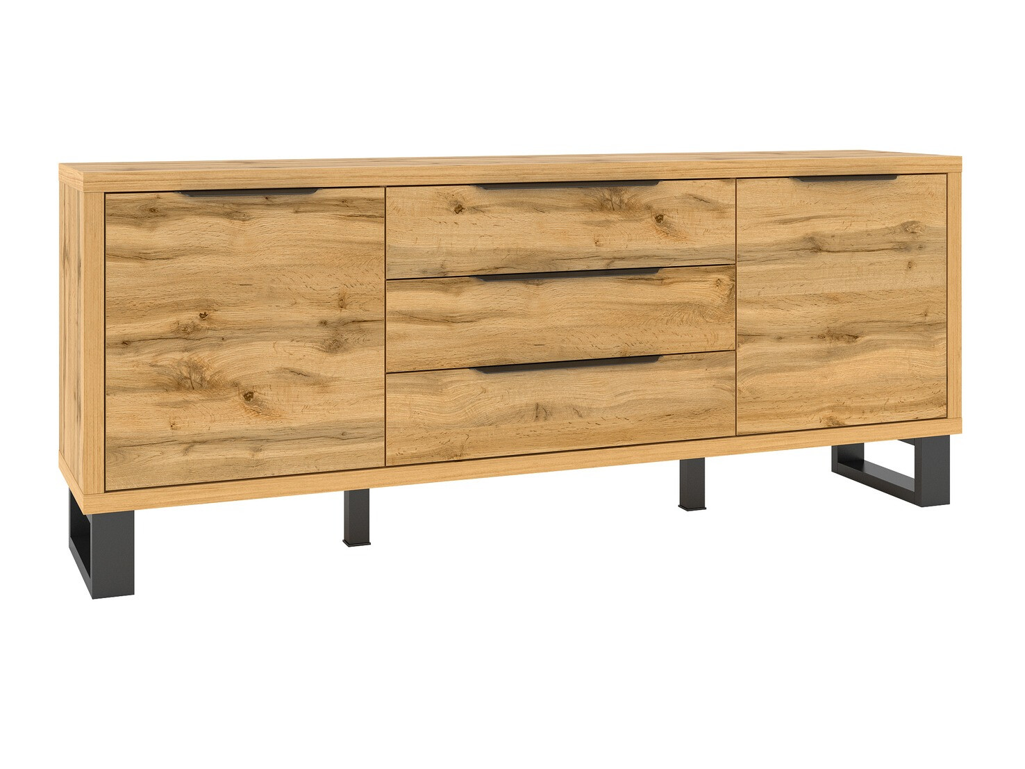 Komoda Avicavu 102 (Hrast Votan + Crno)