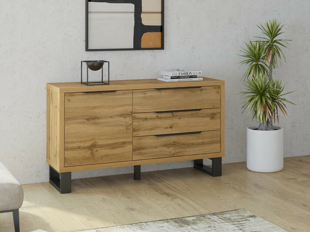 Komoda Avicavu 109 (Hrast Votan + Crno)