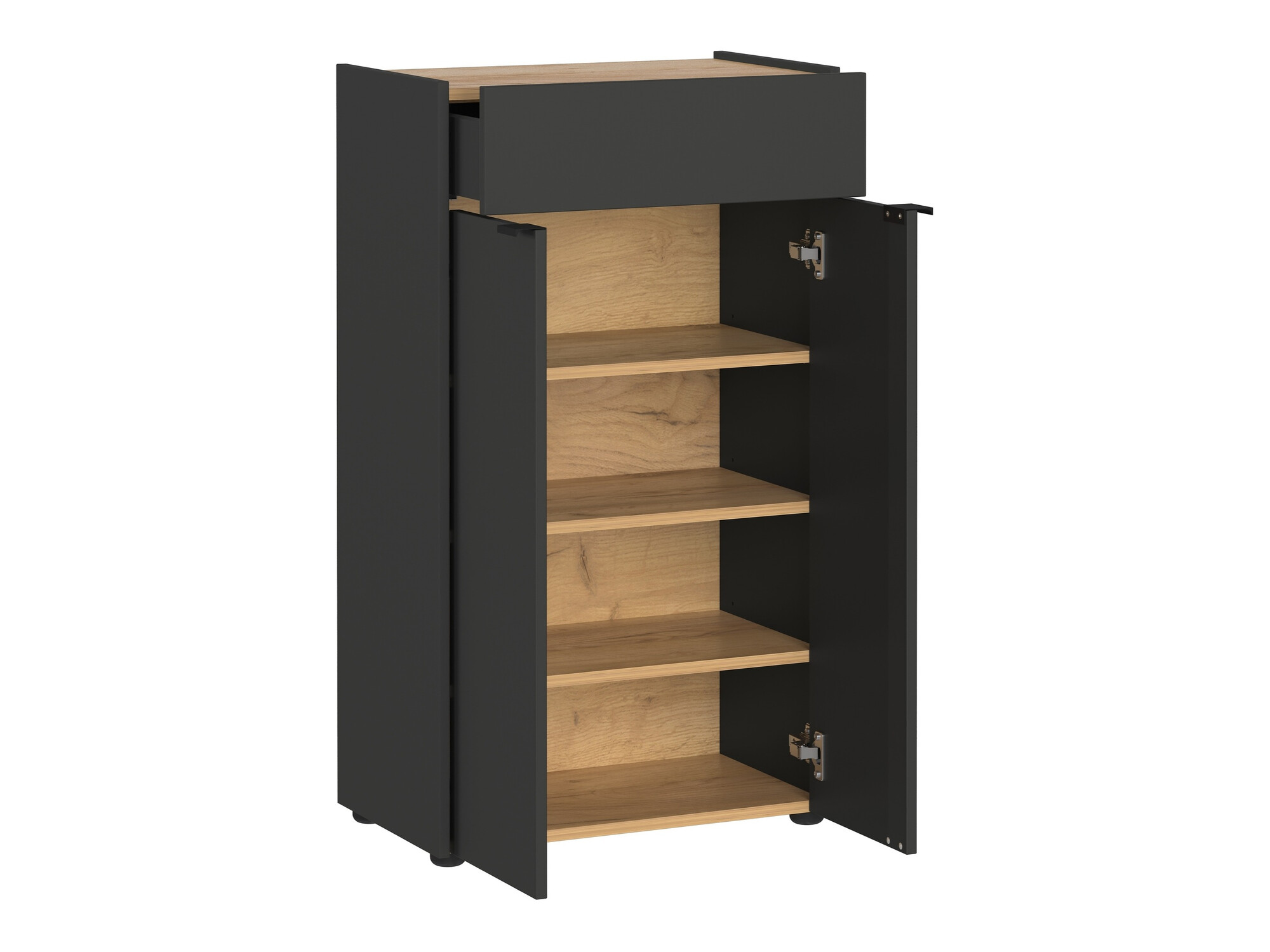 Ormarić za kupatilo Ventei 102 (Graphite + Navarra hrast)