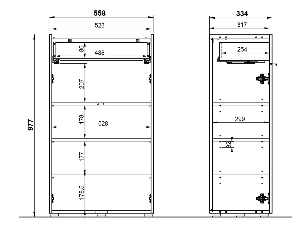 Samostojeći kupatilski ormarić Ventei 102 (Grafit + Navarra hrast)