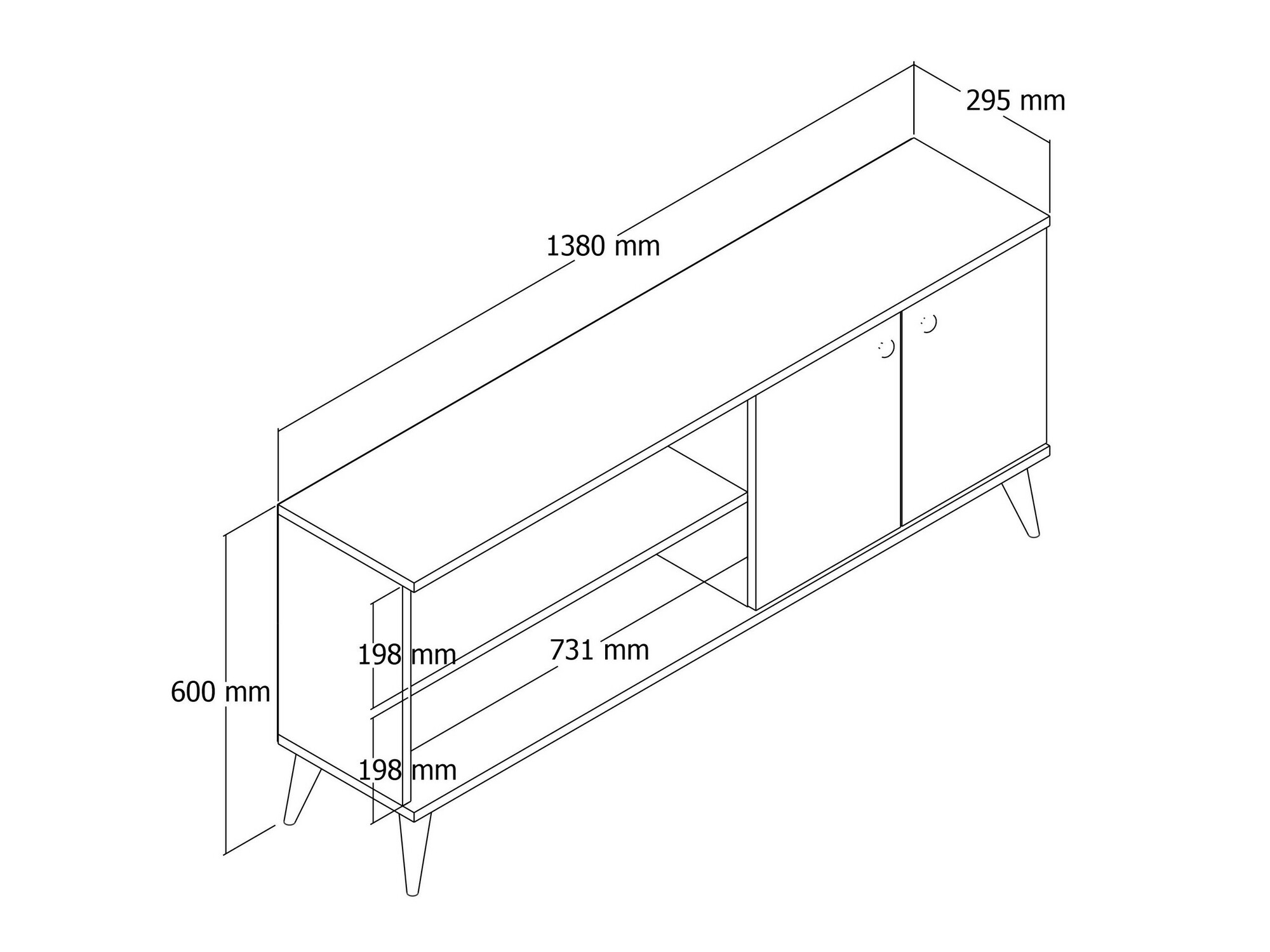 TV komoda Kailua 1009 (Hrast)