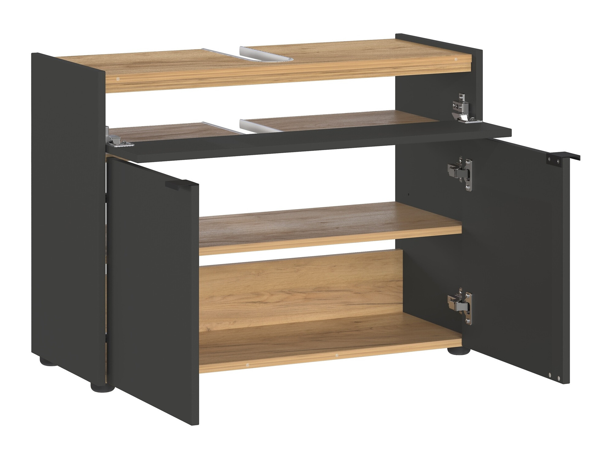 Set za kupatilo Ventei 106 (Grafit + Navarra hrast)