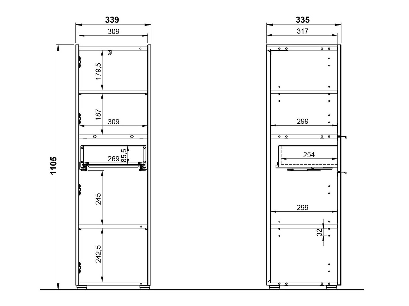 Set za kupatilo Ventei 106 (Graphite + Navarra hrast)