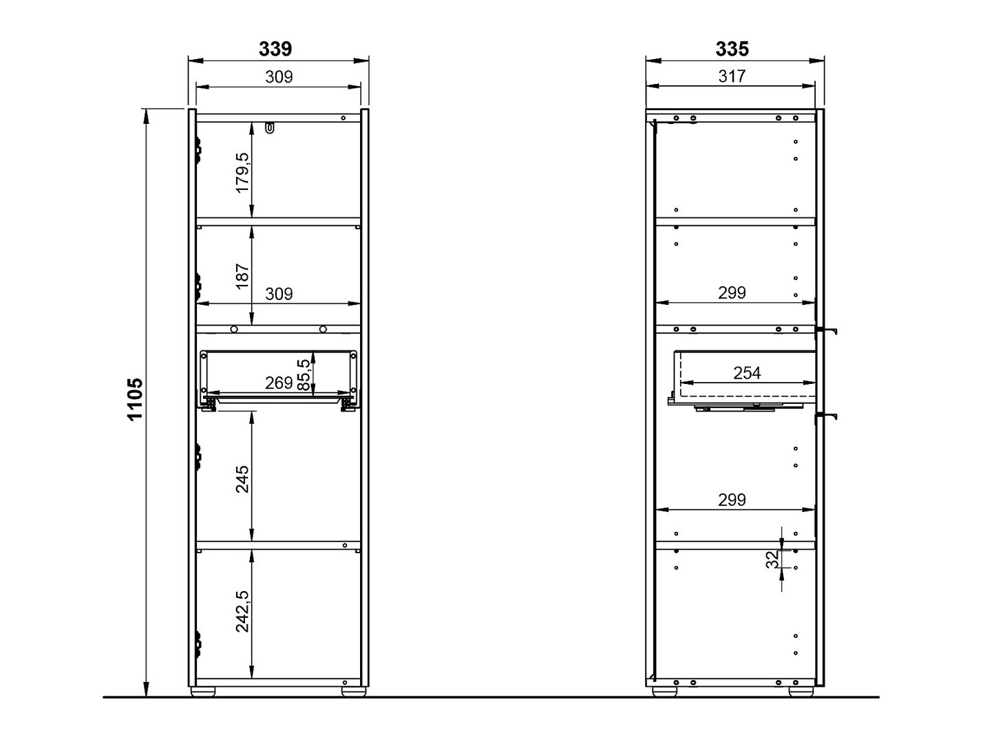 Set za kupatilo Ventei 109 (Graphite + Navarra hrast)