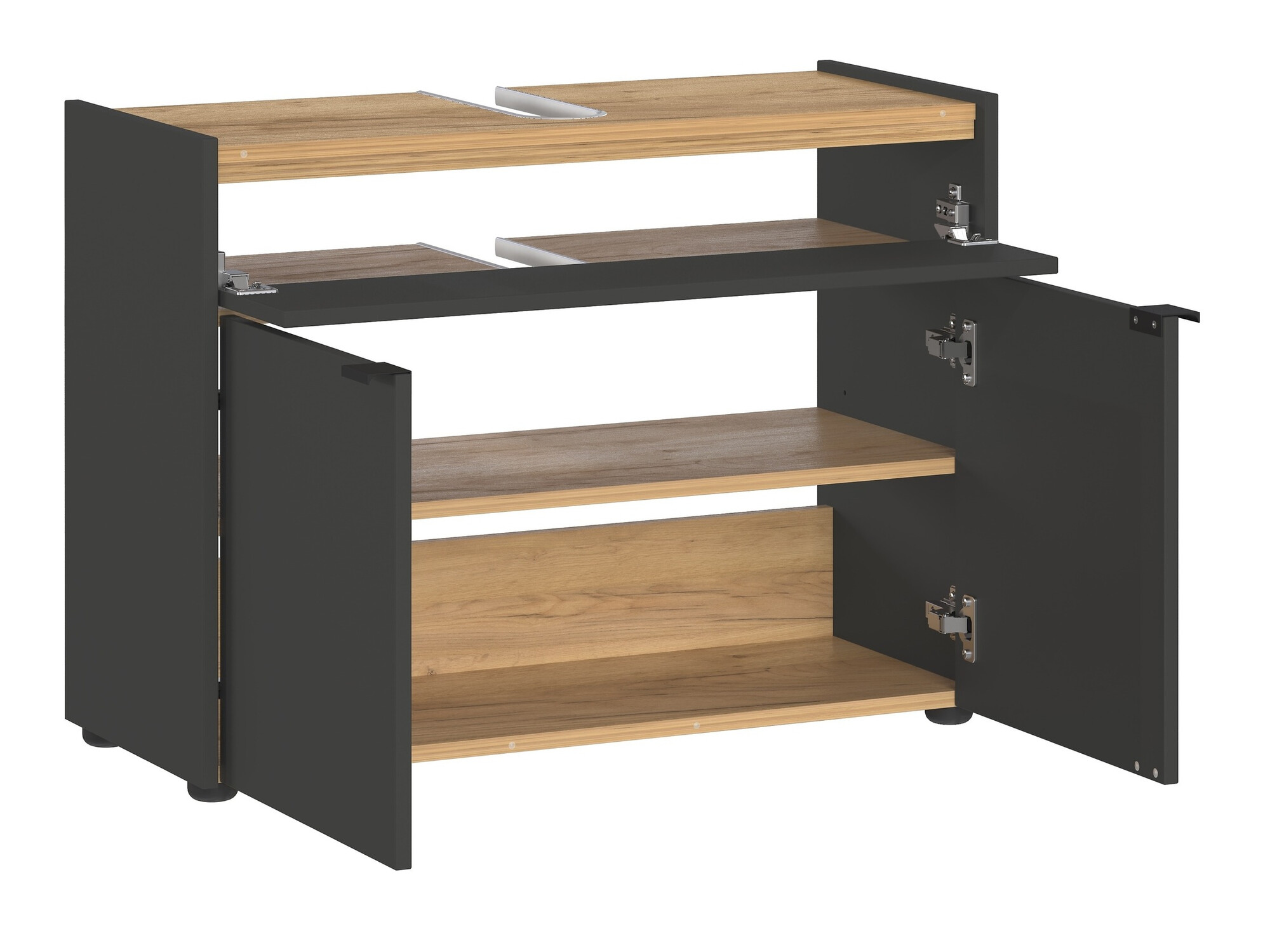 Set za kupatilo Ventei 110 (Graphite + Navarra hrast)