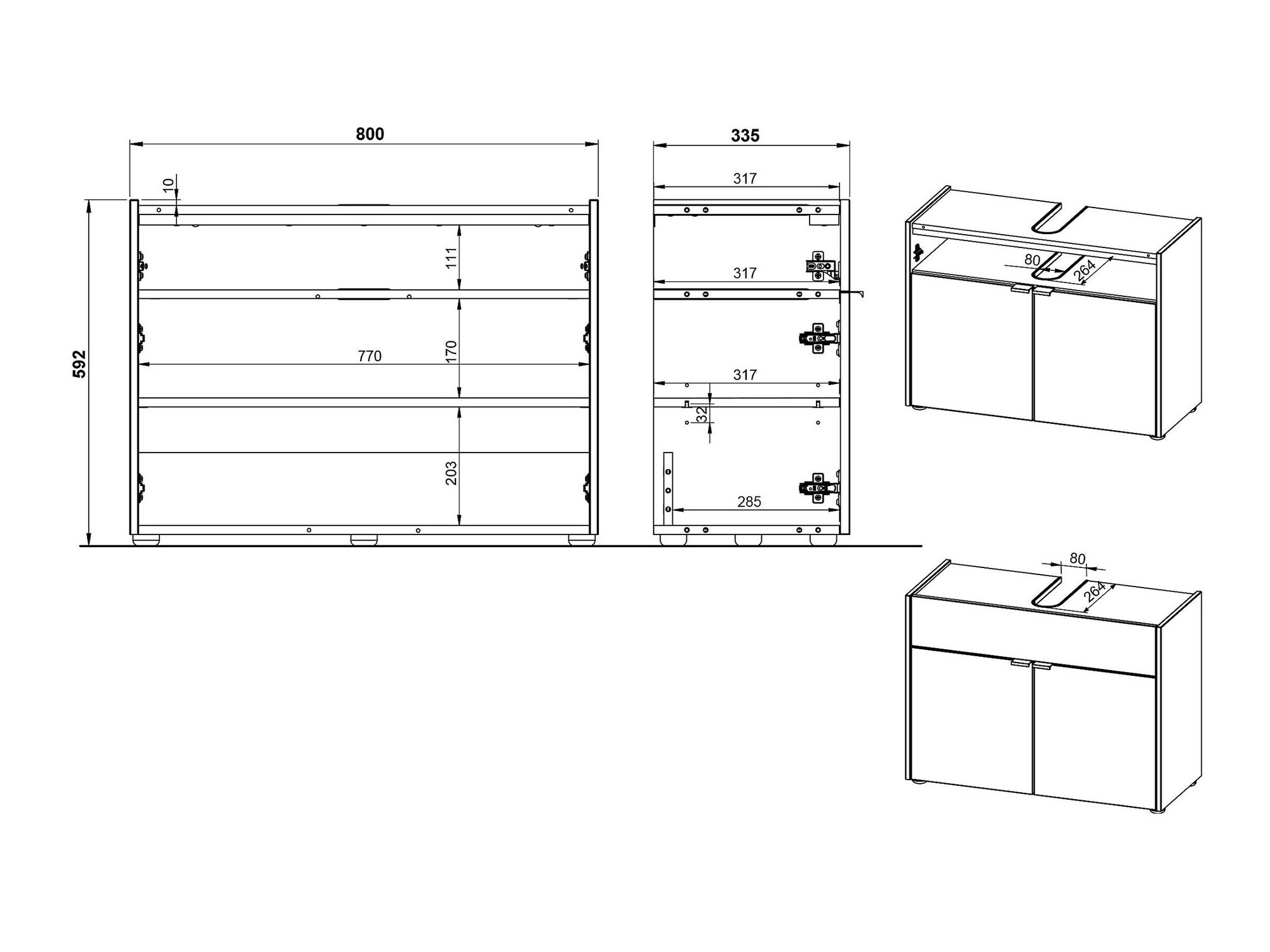 Set za kupatilo Ventei 110 (Graphite + Navarra hrast)