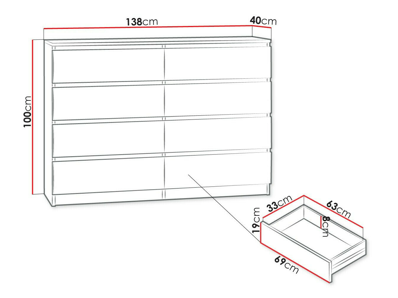 Komoda Comfivo Structor III (Sonoma hrast)