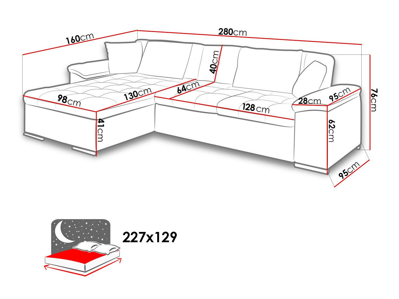 Ugaona sofa Comfivo 107 (Wave 05 + Wave 02)
