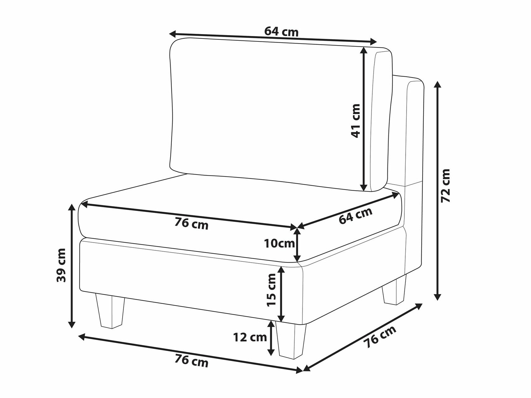 Modularna fotelja Elbmeli 101 (Bež)
