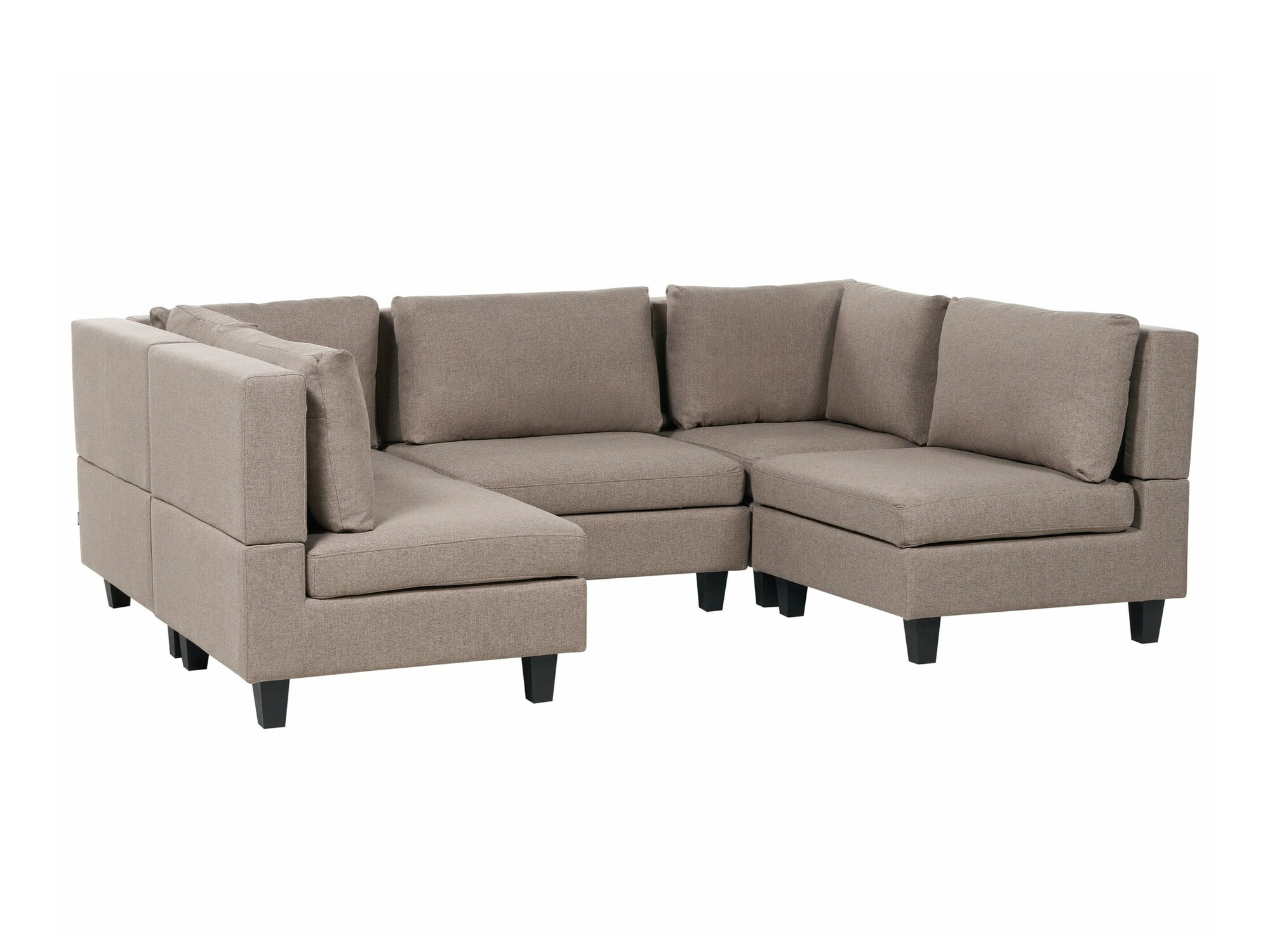 Modularna ugaona garnitura Elbmeli 104 (Smeđa)