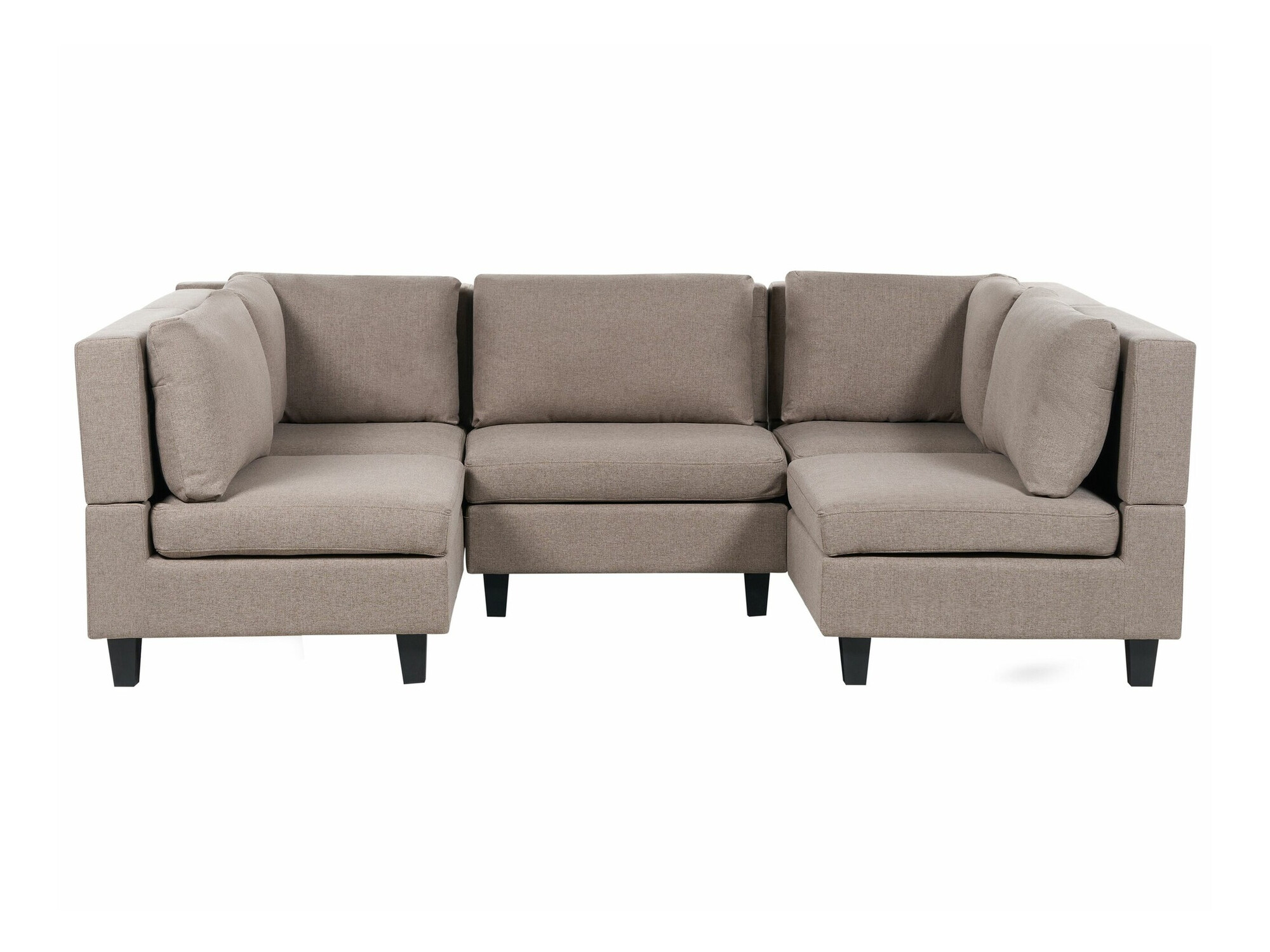 Modularna ugaona garnitura Elbmeli 104 (Smeđa)